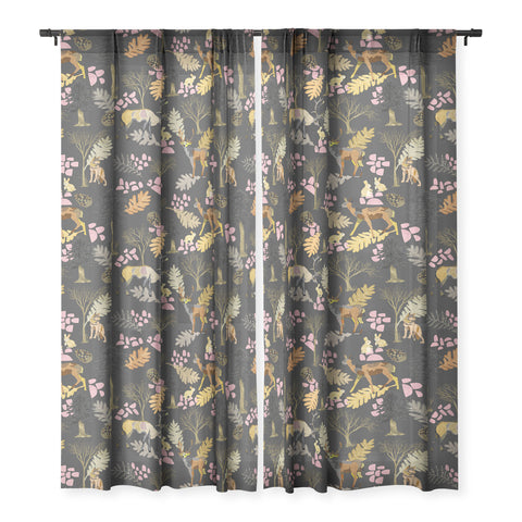 Marta Barragan Camarasa Colorful forest animals I Sheer Non Repeat
