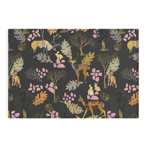 Marta Barragan Camarasa Colorful forest animals I Outdoor Rug