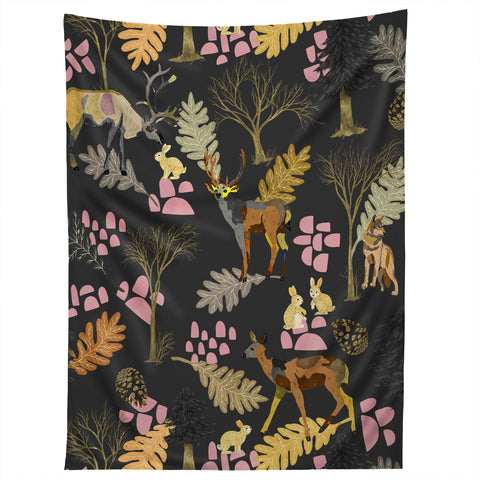 Marta Barragan Camarasa Colorful forest animals I Tapestry