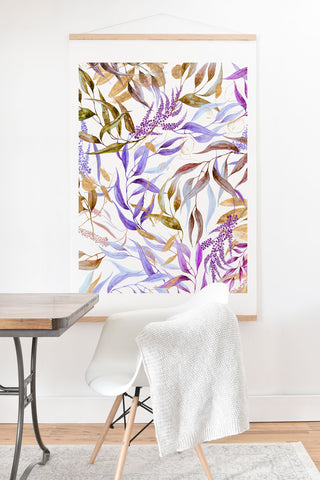 Marta Barragan Camarasa Colorful leaves and gold Art Print And Hanger