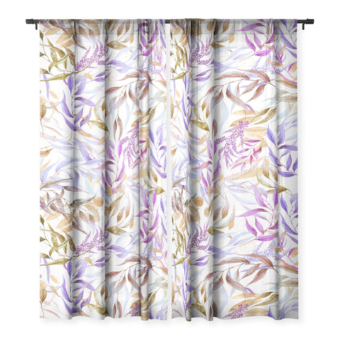 Marta Barragan Camarasa Colorful leaves and gold Sheer Non Repeat