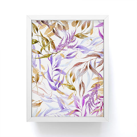 Marta Barragan Camarasa Colorful leaves and gold Framed Mini Art Print