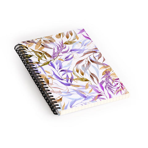 Marta Barragan Camarasa Colorful leaves and gold Spiral Notebook