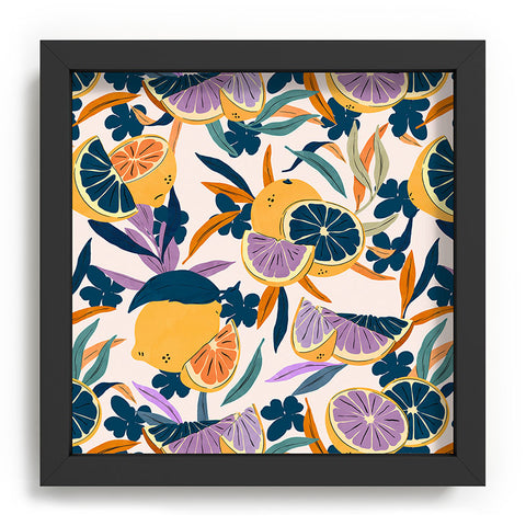 Marta Barragan Camarasa Colorful lemons and oranges F Recessed Framing Square