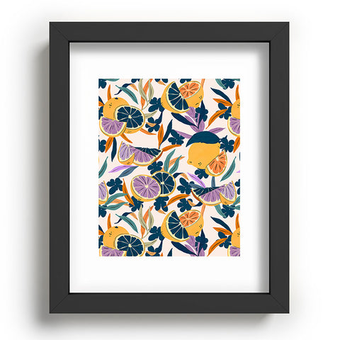 Marta Barragan Camarasa Colorful lemons and oranges F Recessed Framing Rectangle
