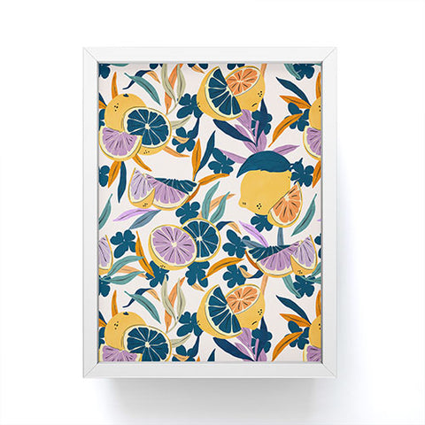 Marta Barragan Camarasa Colorful lemons and oranges F Framed Mini Art Print