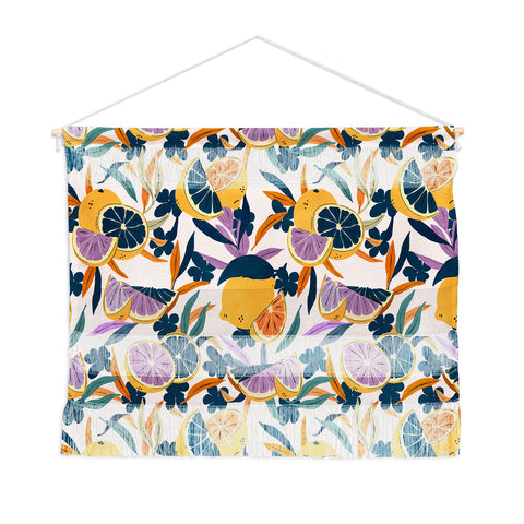 Marta Barragan Camarasa Colorful lemons and oranges F Wall Hanging Landscape