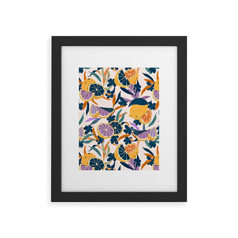 Marta Barragan Camarasa Colorful lemons and oranges F Framed Art Print