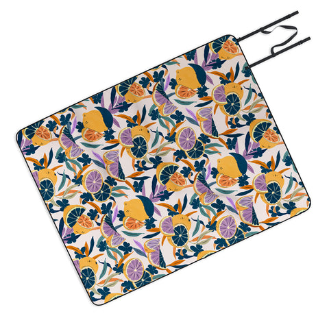 Marta Barragan Camarasa Colorful lemons and oranges F Picnic Blanket