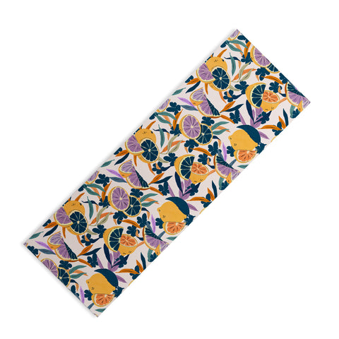 Marta Barragan Camarasa Colorful lemons and oranges F Yoga Mat