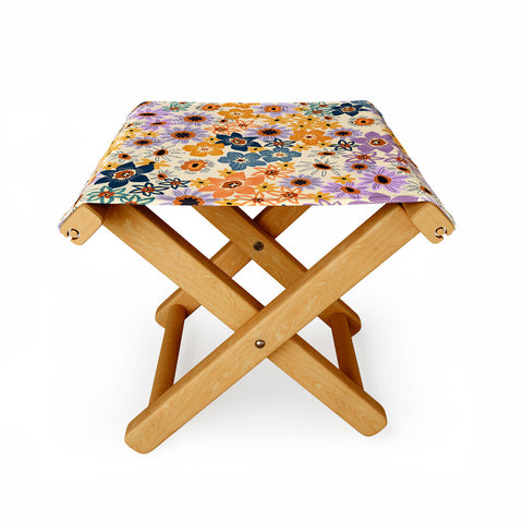 Marta Barragan Camarasa colorful lush wild garden F Folding Stool