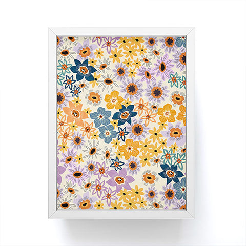 Marta Barragan Camarasa colorful lush wild garden F Framed Mini Art Print
