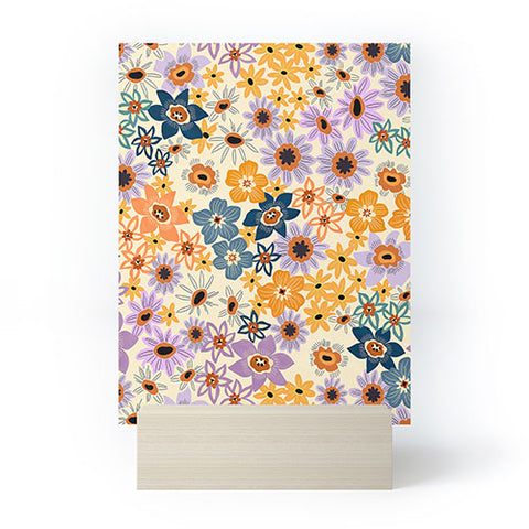 Marta Barragan Camarasa colorful lush wild garden F Mini Art Print