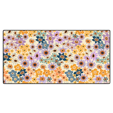 Marta Barragan Camarasa colorful lush wild garden F Desk Mat