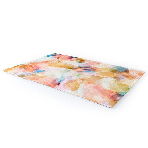 Marta Barragan Camarasa Colorful shapes in waves Area Rug