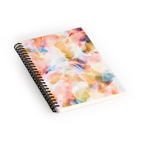 Marta Barragan Camarasa Colorful shapes in waves Spiral Notebook
