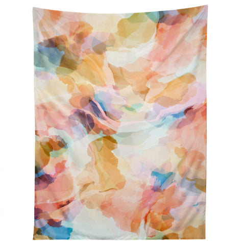 Marta Barragan Camarasa Colorful shapes in waves Tapestry