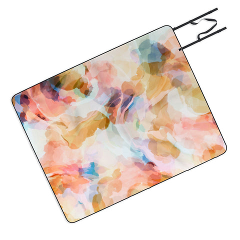 Marta Barragan Camarasa Colorful shapes in waves Picnic Blanket