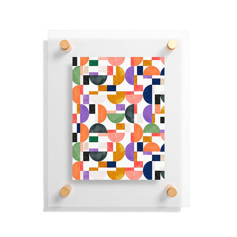 Marta Barragan Camarasa Colorful shapes pattern B8 Floating Acrylic Print