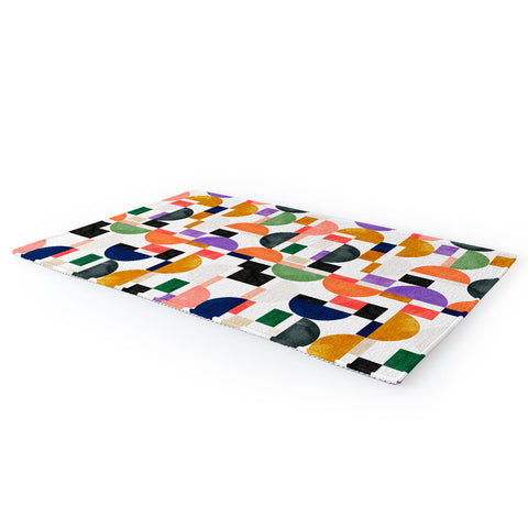 Marta Barragan Camarasa Colorful shapes pattern B8 Area Rug