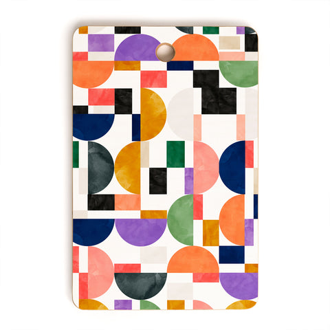 Marta Barragan Camarasa Colorful shapes pattern B8 Cutting Board Rectangle