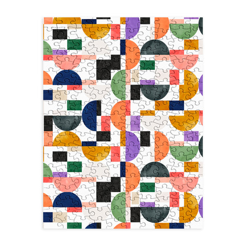 Marta Barragan Camarasa Colorful shapes pattern B8 Puzzle