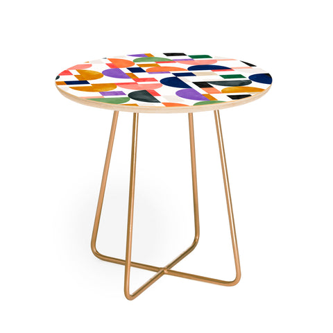 Marta Barragan Camarasa Colorful shapes pattern B8 Round Side Table