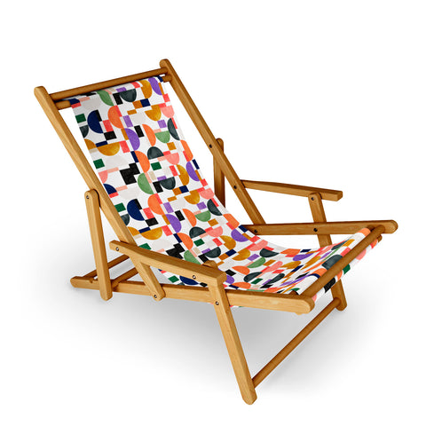 Marta Barragan Camarasa Colorful shapes pattern B8 Sling Chair