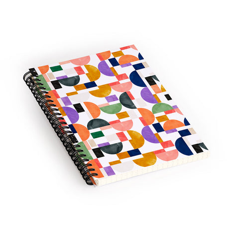 Marta Barragan Camarasa Colorful shapes pattern B8 Spiral Notebook