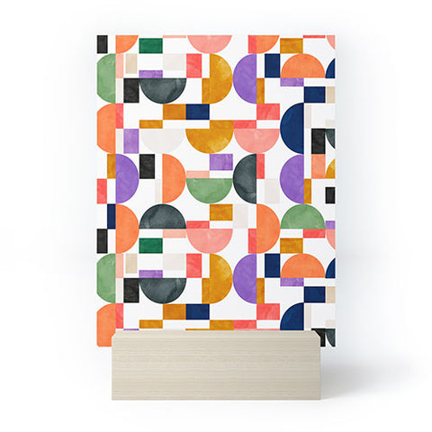 Marta Barragan Camarasa Colorful shapes pattern B8 Mini Art Print