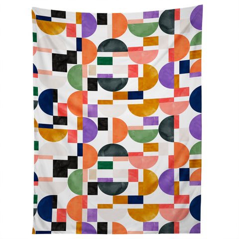 Marta Barragan Camarasa Colorful shapes pattern B8 Tapestry