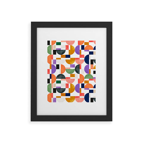 Marta Barragan Camarasa Colorful shapes pattern B8 Framed Art Print