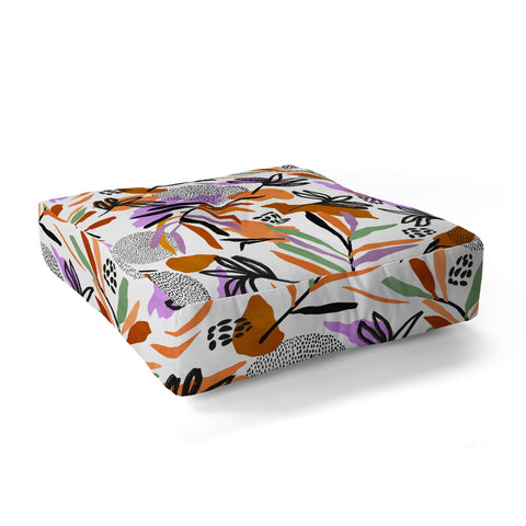 Marta Barragan Camarasa Colorful simple nature modern Floor Pillow Square