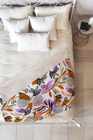 Marta Barragan Camarasa Colorful simple nature modern Fleece Throw Blanket