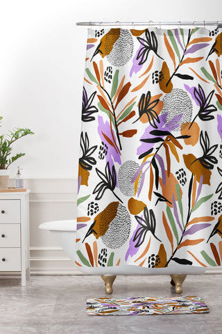 Marta Barragan Camarasa Colorful simple nature modern Shower Curtain And Mat