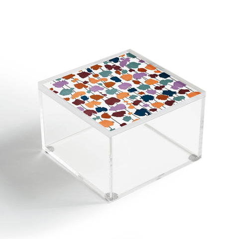 Marta Barragan Camarasa Colorful splashes on stripes Acrylic Box