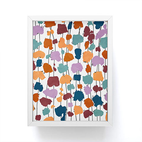 Marta Barragan Camarasa Colorful splashes on stripes Framed Mini Art Print