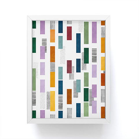 Marta Barragan Camarasa Colorful stripes and textures Framed Mini Art Print