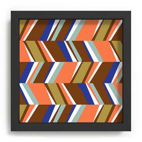 Marta Barragan Camarasa Colorful stripes retro 23 Recessed Framing Square