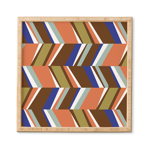 Marta Barragan Camarasa Colorful stripes retro 23 Framed Wall Art