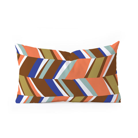 Marta Barragan Camarasa Colorful stripes retro 23 Oblong Throw Pillow