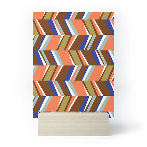 Marta Barragan Camarasa Colorful stripes retro 23 Mini Art Print