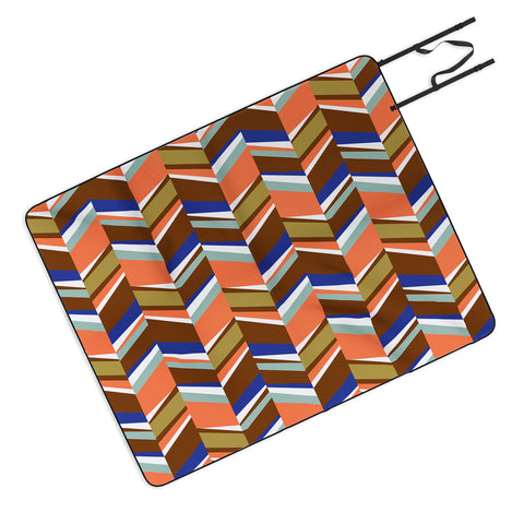 Marta Barragan Camarasa Colorful stripes retro 23 Picnic Blanket