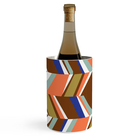 Marta Barragan Camarasa Colorful stripes retro 23 Wine Chiller