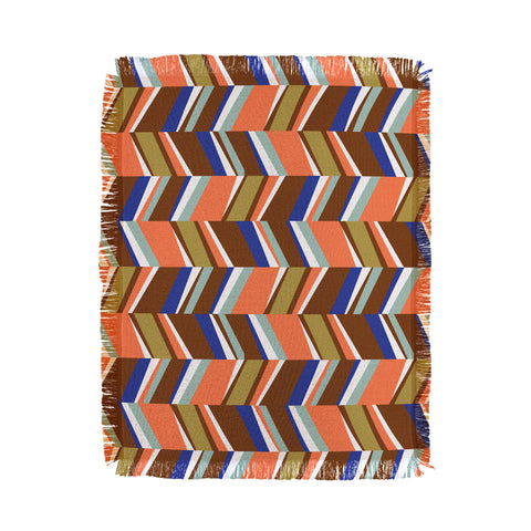 Marta Barragan Camarasa Colorful stripes retro 23 Throw Blanket