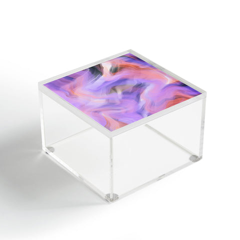 Marta Barragan Camarasa Colorful sunset wavy rays Acrylic Box