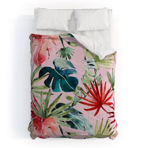 Marta Barragan Camarasa Colorful tropical paradise Comforter