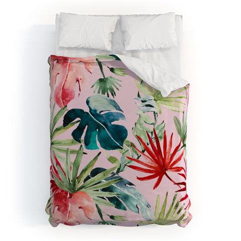 Marta Barragan Camarasa Colorful tropical paradise Duvet Cover