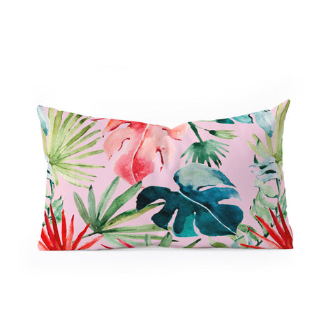 Marta Barragan Camarasa Colorful tropical paradise Oblong Throw Pillow