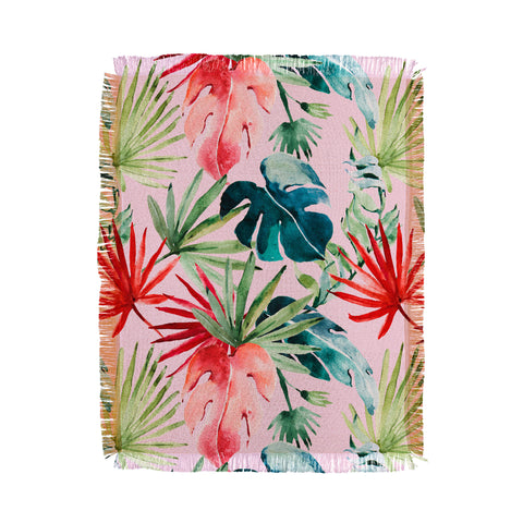 Marta Barragan Camarasa Colorful tropical paradise Throw Blanket